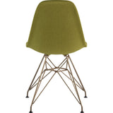 NyeKoncept Mid Century Eiffel Side Chair | Avocado Green/Brass 331002EM2
