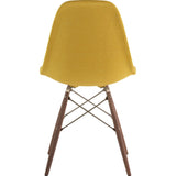 NyeKoncept Mid Century Dowel Side Chair | Papaya Yellow/Brass 331003EW2