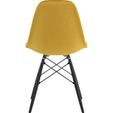 NyeKoncept Mid Century Dowel Side Chair | Papaya Yellow/Gunmetal 331003EW3