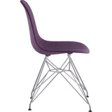 NyeKoncept Mid Century Classroom Side Chair | Plum Purple/Gunmetal 331005CL3