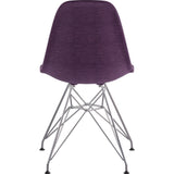 NyeKoncept Mid Century Classroom Side Chair | Plum Purple/Gunmetal 331005CL3
