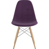 NyeKoncept Mid Century Dowel Side Chair | Plum Purple/Nickel 331005EW1