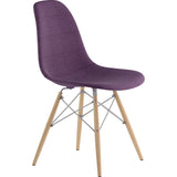 NyeKoncept Mid Century Dowel Side Chair | Plum Purple/Nickel 331005EW1
