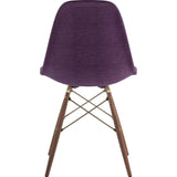 NyeKoncept Mid Century Dowel Side Chair | Plum Purple/Brass 331005EW2