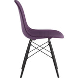 NyeKoncept Mid Century Dowel Side Chair | Plum Purple/Gunmetal 331005EW3
