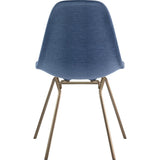NyeKoncept Mid Century Classroom Side Chair | Dodger Blue/Brass 331006CL2