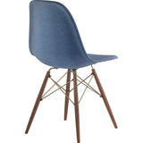 NyeKoncept Mid Century Dowel Side Chair | Dodger Blue/Brass 331006EW2