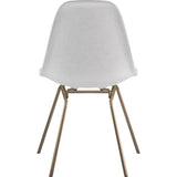 NyeKoncept Mid Century Classroom Side Chair | Glacier White/Brass 331007CL2