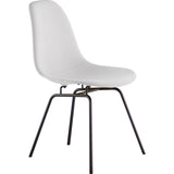 NyeKoncept Mid Century Classroom Side Chair | Glacier White/Gunmetal 331007CL3