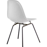 NyeKoncept Mid Century Classroom Side Chair | Glacier White/Gunmetal 331007CL3