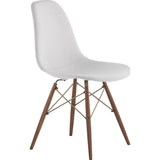 NyeKoncept Mid Century Dowel Side Chair | Glacier White/Brass 331007EW2