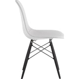 NyeKoncept Mid Century Dowel Side Chair | Glacier White/Gunmetal 331007EW3