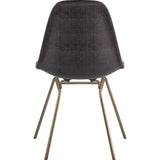 NyeKoncept Mid Century Classroom Side Chair | Charcoal Gray/Brass 331008CL2