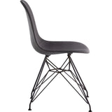 NyeKoncept Mid Century Eiffel Side Chair | Charcoal Gray/Gunmetal 331008EM3