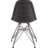 NyeKoncept Mid Century Eiffel Side Chair | Charcoal Gray/Gunmetal 331008EM3
