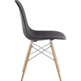 NyeKoncept Mid Century Dowel Side Chair | Charcoal Gray/Nickel 331008EW1