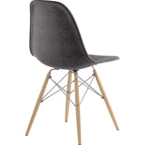 NyeKoncept Mid Century Dowel Side Chair | Charcoal Gray/Nickel 331008EW1
