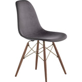 NyeKoncept Mid Century Dowel Side Chair | Charcoal Gray/Brass 331008EW2