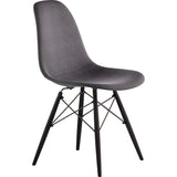 NyeKoncept Mid Century Dowel Side Chair | Charcoal Gray/Gunmetal 331008EW3