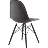 NyeKoncept Mid Century Dowel Side Chair | Charcoal Gray/Gunmetal 331008EW3