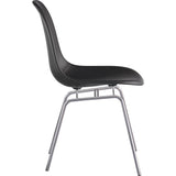 NyeKoncept Mid Century Classroom Side Chair | Milano Black/Nickel 331009CL1