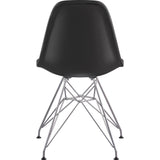 NyeKoncept Mid Century Eiffel Side Chair | Milano Black/Nickel 331009EM1