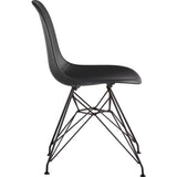 NyeKoncept Mid Century Eiffel Side Chair | Milano Black/Gunmetal 331009EM3