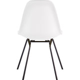 NyeKoncept Mid Century Classroom Side Chair | Milano White/Gunmetal 331010CL3