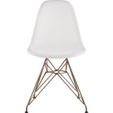 NyeKoncept Mid Century Eiffel Side Chair | Milano White/Brass 331010EM2