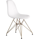 NyeKoncept Mid Century Eiffel Side Chair | Milano White/Brass 331010EM2