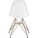 NyeKoncept Mid Century Eiffel Side Chair | Milano White/Brass 331010EM2