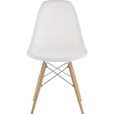 NyeKoncept Mid Century Dowel Side Chair | Milano White/Nickel 331010EW1