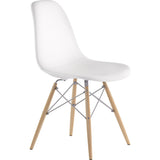 NyeKoncept Mid Century Dowel Side Chair | Milano White/Nickel 331010EW1