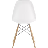 NyeKoncept Mid Century Dowel Side Chair | Milano White/Nickel 331010EW1