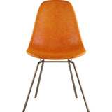 NyeKoncept Mid Century Classroom Side Chair | Burnt Orange/Brass 331011CL2