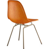 NyeKoncept Mid Century Classroom Side Chair | Burnt Orange/Brass 331011CL2