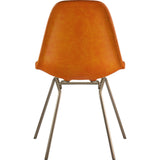 NyeKoncept Mid Century Classroom Side Chair | Burnt Orange/Brass 331011CL2