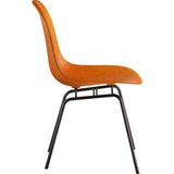 NyeKoncept Mid Century Classroom Side Chair | Burnt Orange/Gunmetal 331011CL3