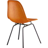 NyeKoncept Mid Century Classroom Side Chair | Burnt Orange/Gunmetal 331011CL3
