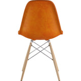 NyeKoncept Mid Century Dowel Side Chair | Burnt Orange/Nickel 331011EW1