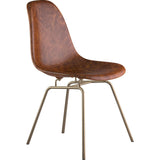 NyeKoncept Mid Century Classroom Side Chair | Weathered Whiskey/Brass 331013CL2