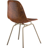 NyeKoncept Mid Century Classroom Side Chair | Weathered Whiskey/Brass 331013CL2