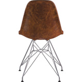 NyeKoncept Mid Century Eiffel Side Chair | Weathered Whiskey/Nickel 331013EM1