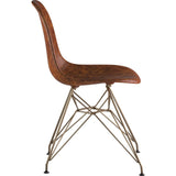 NyeKoncept Mid Century Eiffel Side Chair | Weathered Whiskey/Brass 331013EM2