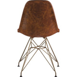 NyeKoncept Mid Century Eiffel Side Chair | Weathered Whiskey/Brass 331013EM2