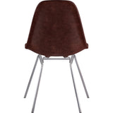 NyeKoncept Mid Century Classroom Side Chair | Aged Cognac/Nickel 331014CL1