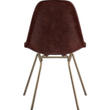 NyeKoncept Mid Century Classroom Side Chair | Aged Cognac/Brass 331014CL2