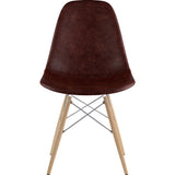 NyeKoncept Mid Century Dowel Side Chair | Aged Cognac/Nickel 331014EW1