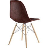 NyeKoncept Mid Century Dowel Side Chair | Aged Cognac/Nickel 331014EW1