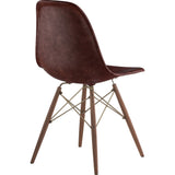 NyeKoncept Mid Century Dowel Side Chair | Aged Cognac/Brass 331014EW2